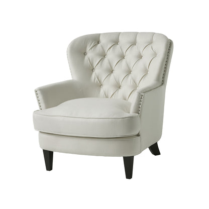 Accent Reading Chair For Living Room Bedroom - Ivory