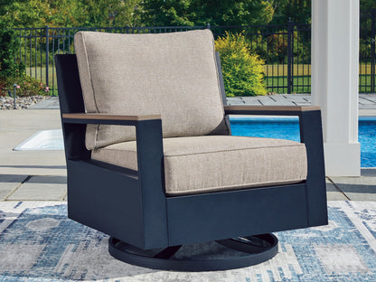 Mabry Shores - Swivel Glider Chair With Cushion - Blue