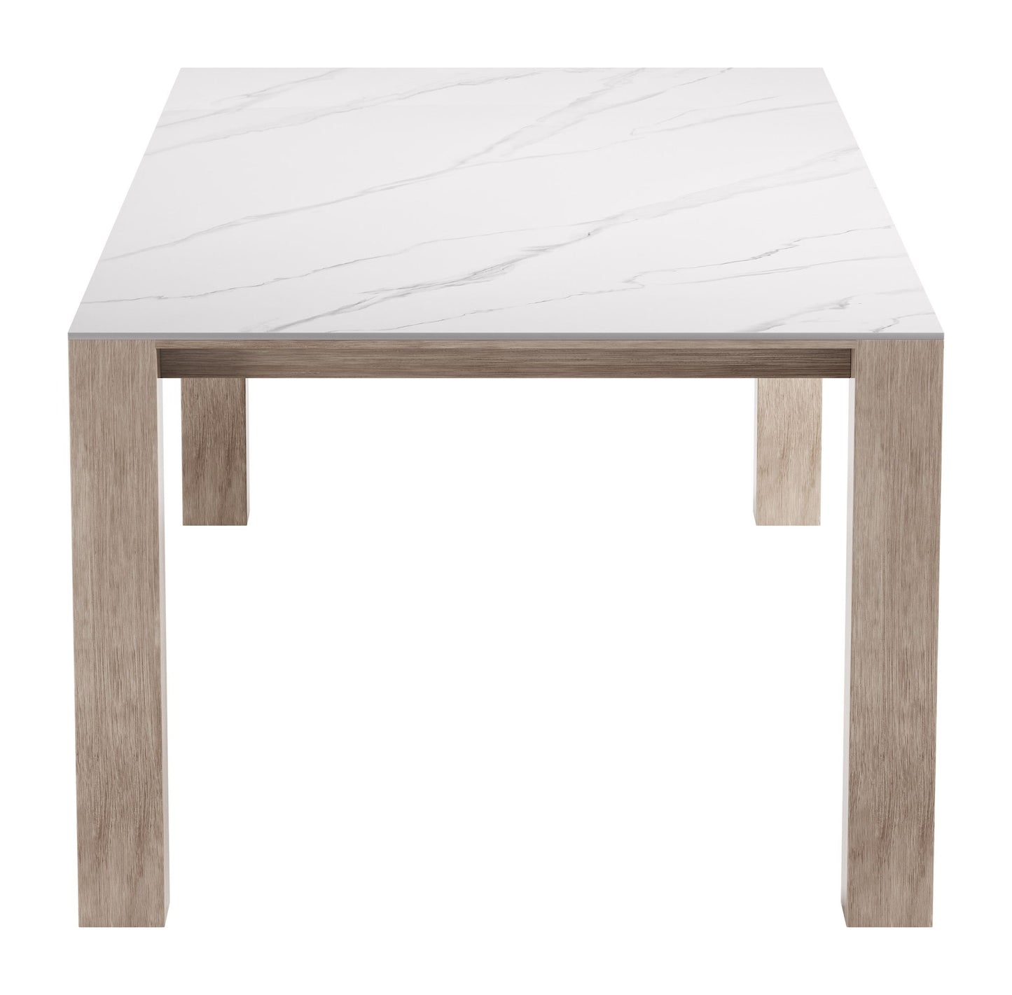 Leilani - Rectangular Dining Table - White / Light Brown