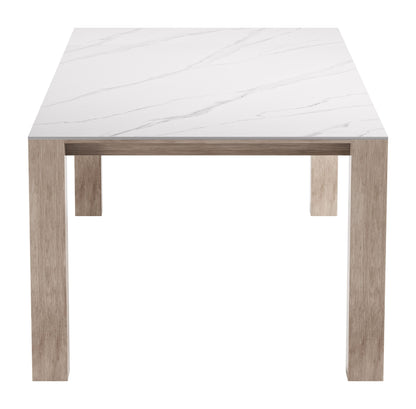 Leilani - Rectangular Dining Table - White / Light Brown
