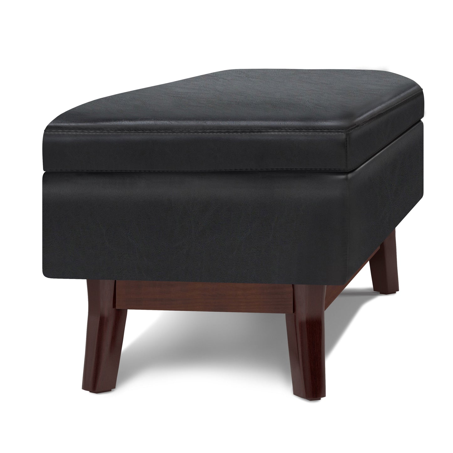 Owen - Rectangular Storage Ottoman - Midnight Black