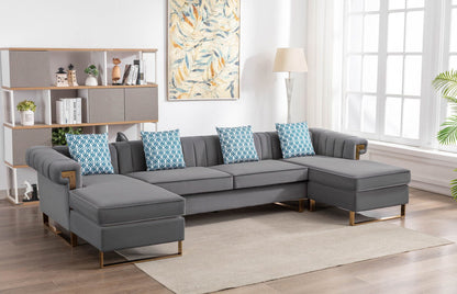 Maddie - Velvet Sectional Sofa