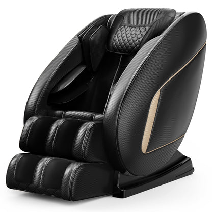 Massage Chair Blue-Tooth Connection And Speaker, Easy To Use At Home And In The Office And Recliner With Zero Gravity With Full Body Air Pressure - Black