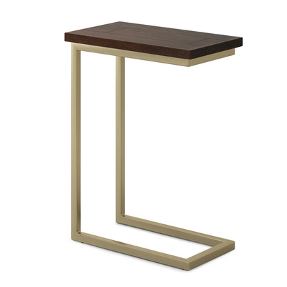 Skyler - C Side Table - Dark Brown / Gold