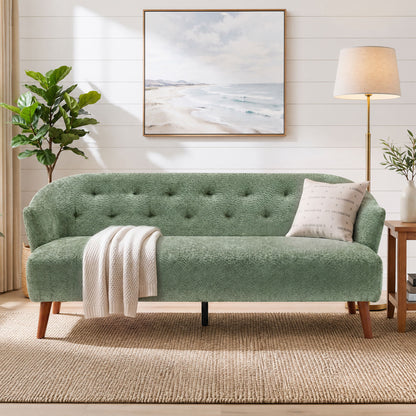 3 Seater Tufted Upholstered Couch Comfy Living Room Sofa