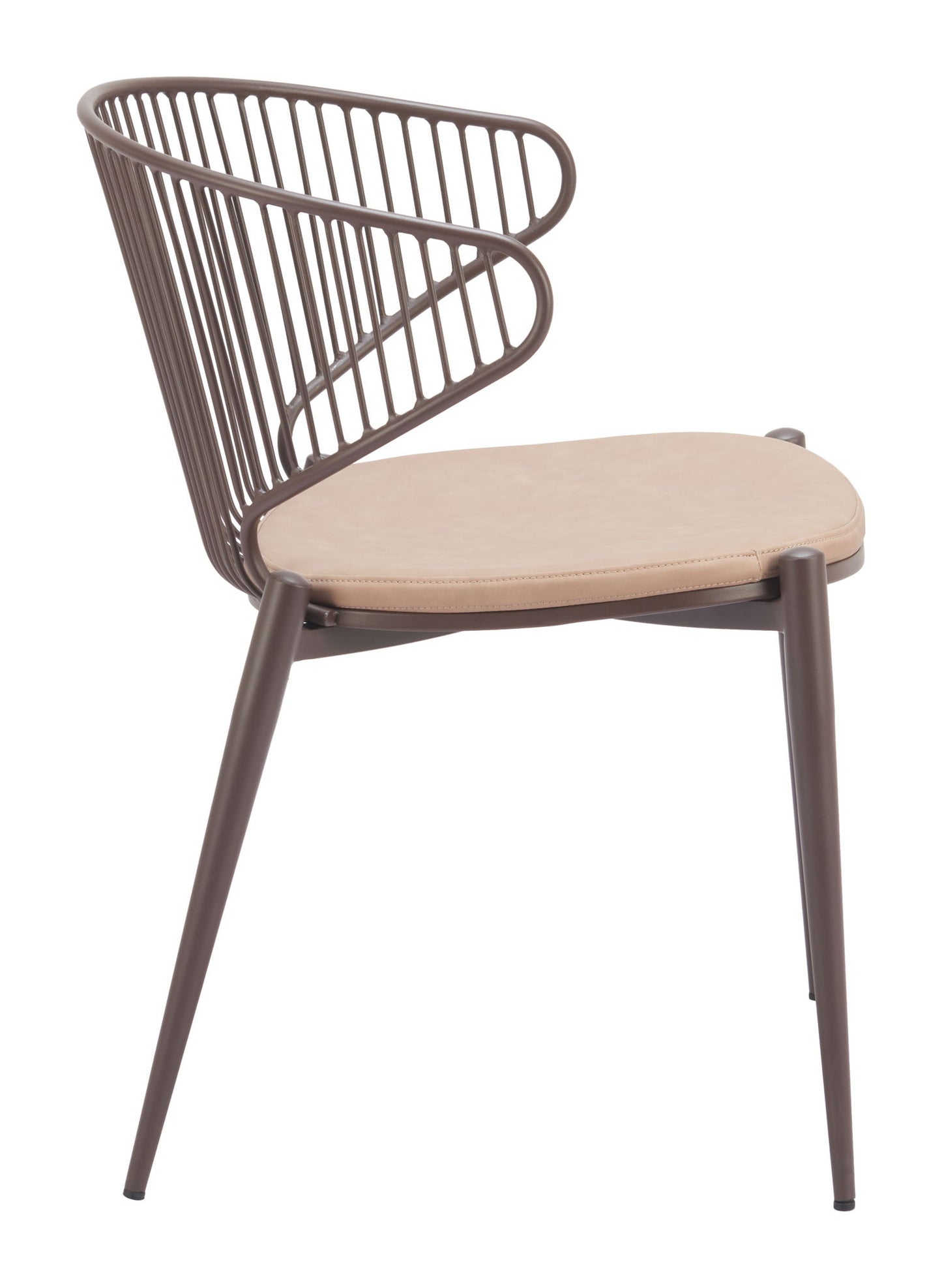 Silues - Dining Chair (Set of 2) - Taupe / Brown