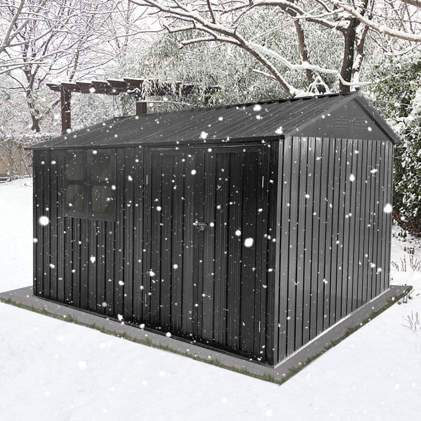 10' x 8' Garden Sheds Outdoor Storage Sheds With Window