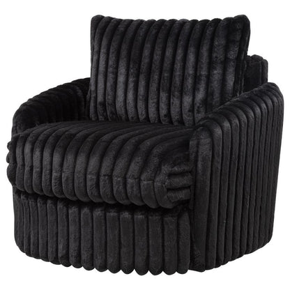 Sarco - Corduroy Upholstered Swivel Accent Arm Chair