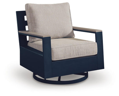 Mabry Shores - Swivel Glider Chair With Cushion - Blue