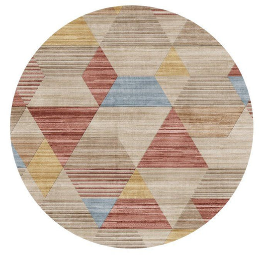 Rabbit - Washable Non - Slip Round Rug - Ivory Multi