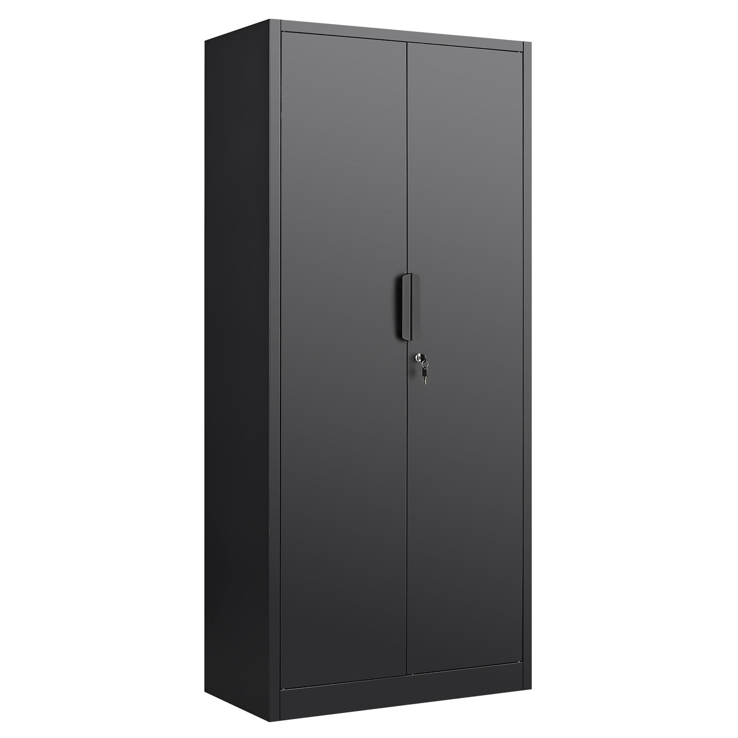 2 Door File Cabinet With Lock, 4 Adjustable Shelves, Heavy-Duty