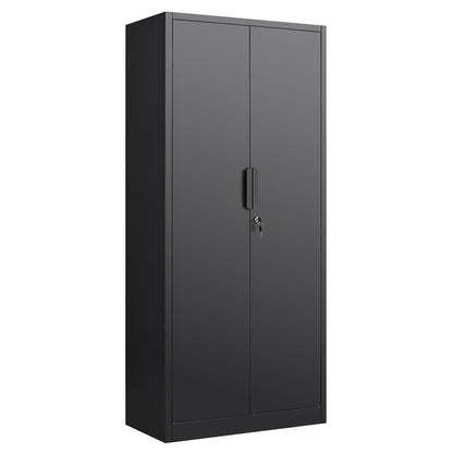 2 Door File Cabinet With Lock, 4 Adjustable Shelves, Heavy-Duty