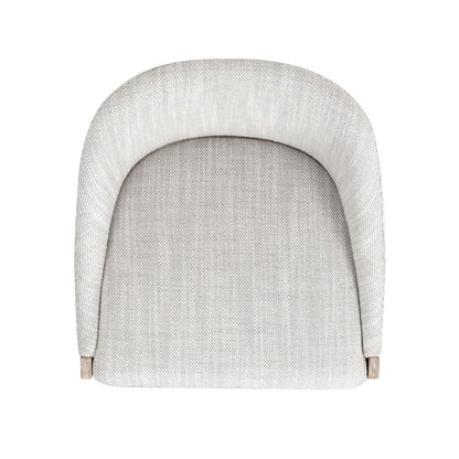 Newport - Coastal Curved Back Upholstered Counter Stool - Two Tone Neutral Gray