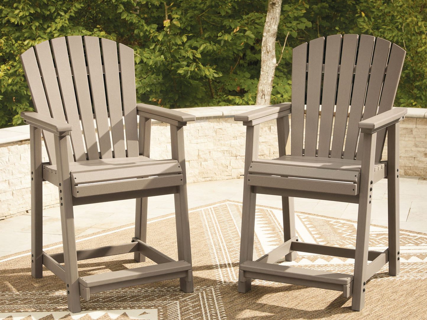 Sandy Dune - Barstool (Set of 2) - Medium Brown