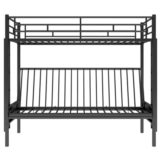 Twin Over Full Bunk Bed, Multi Function - Black