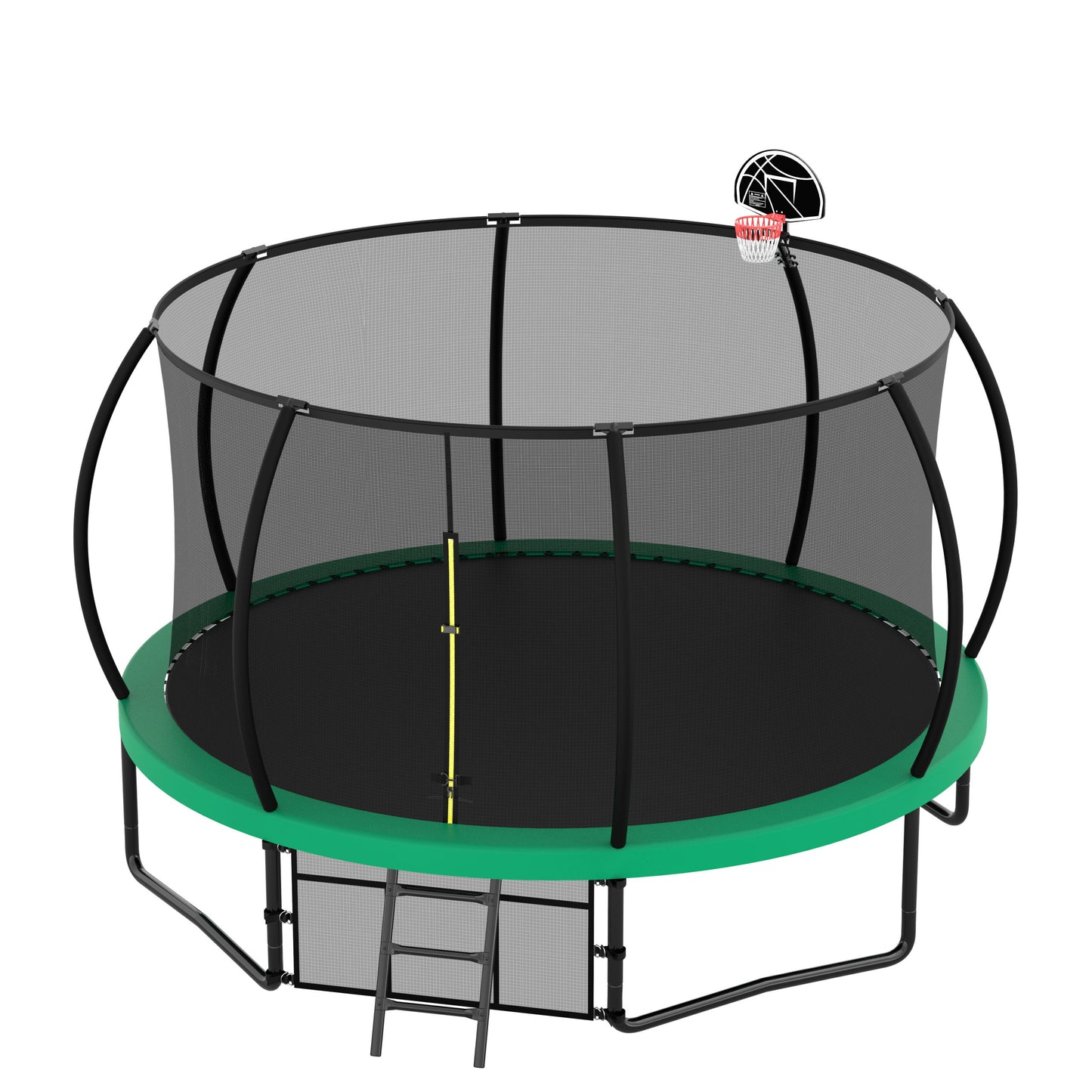 Trampoline With Enclosure, Recreational Trampolines With Ladder And Antirust Coating, Astm Approval Outdoor Trampoline For Kids