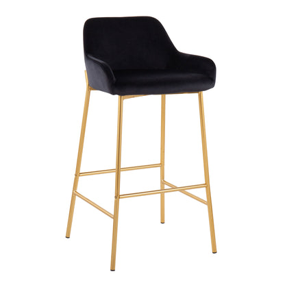 Daniella - Contemporary / Glam Fixed Height Bar Stool (Set of 2)