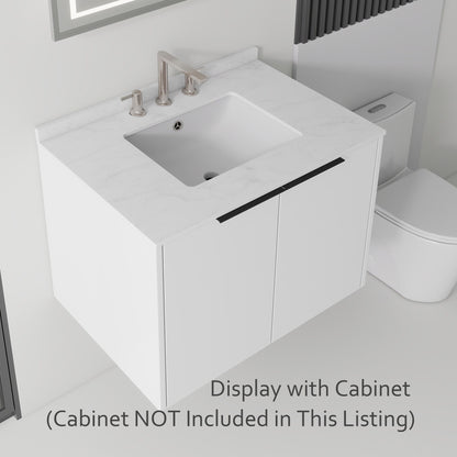 Basin Sink, Triple Faucet Holes, 2" Thick Rim, Sink Only