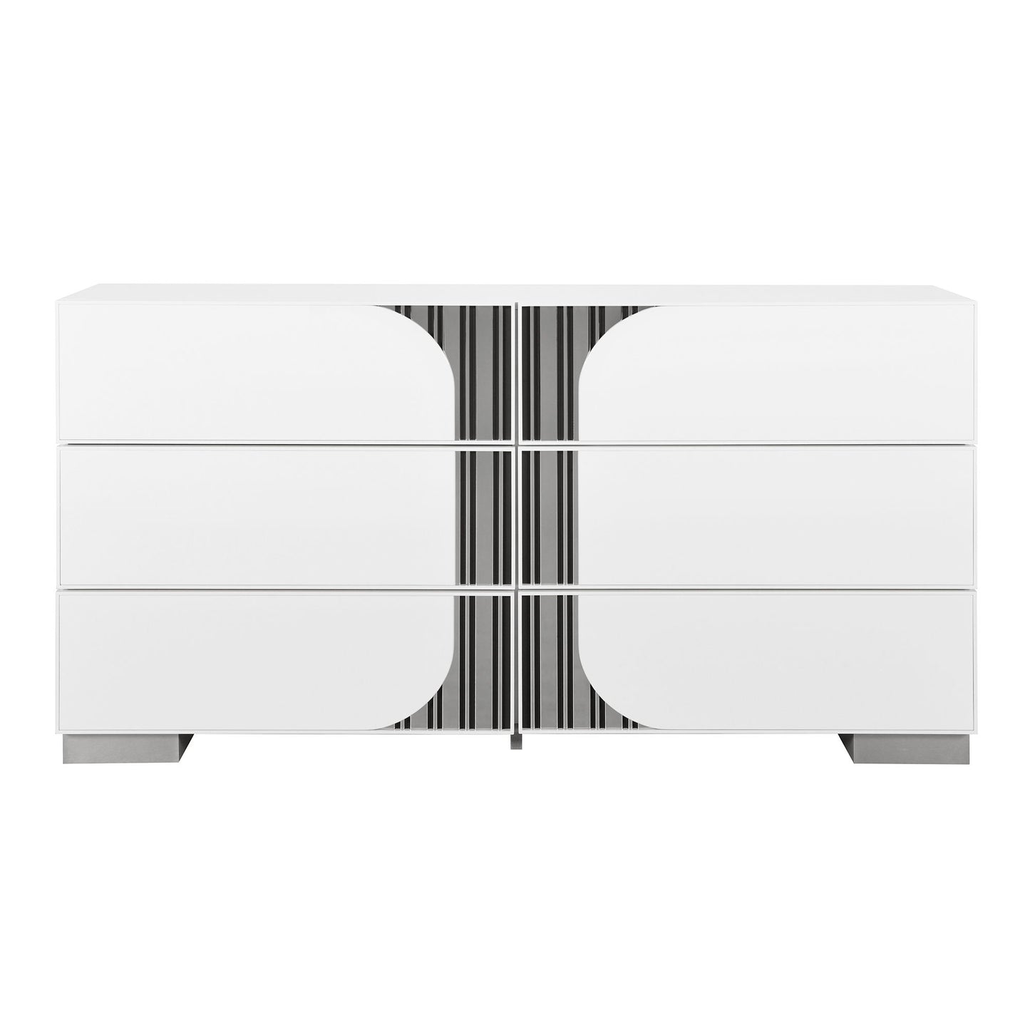 Sasha - Dresser With Curved Front Detailing - White