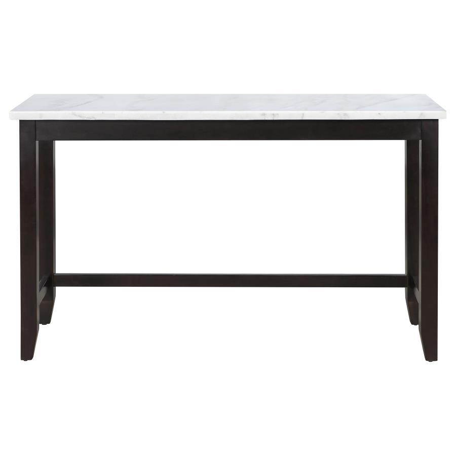 Toby - Marble Counter Dining Table - Rustic Espresso