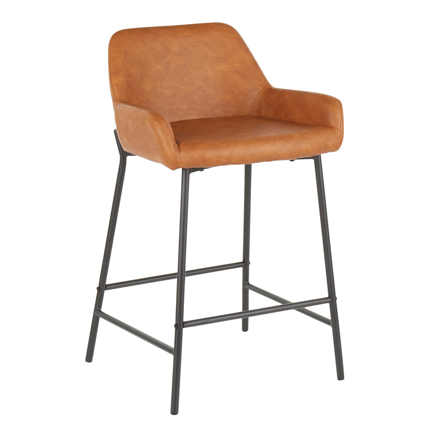 Daniella - Industrial Fixed Height Counter Stool (Set of 2)