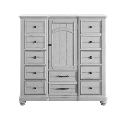 Mariano - 12 Drawer Master Chest With Cabinet - Gray