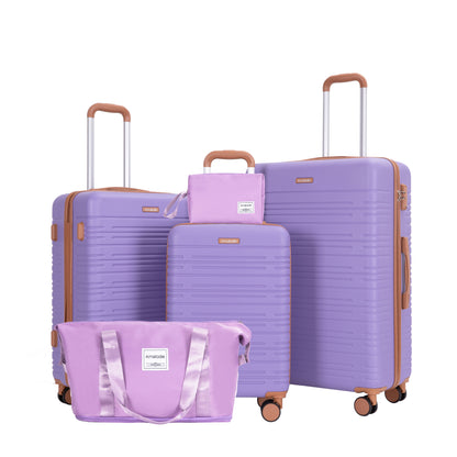 5 Piece Set Hard Case Spinner Wheels Luggage Sets With Tsa Lock