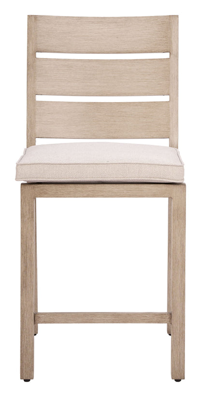 Reefline - Armless Counter Stool (Set of 2) - Gray / Light Brown