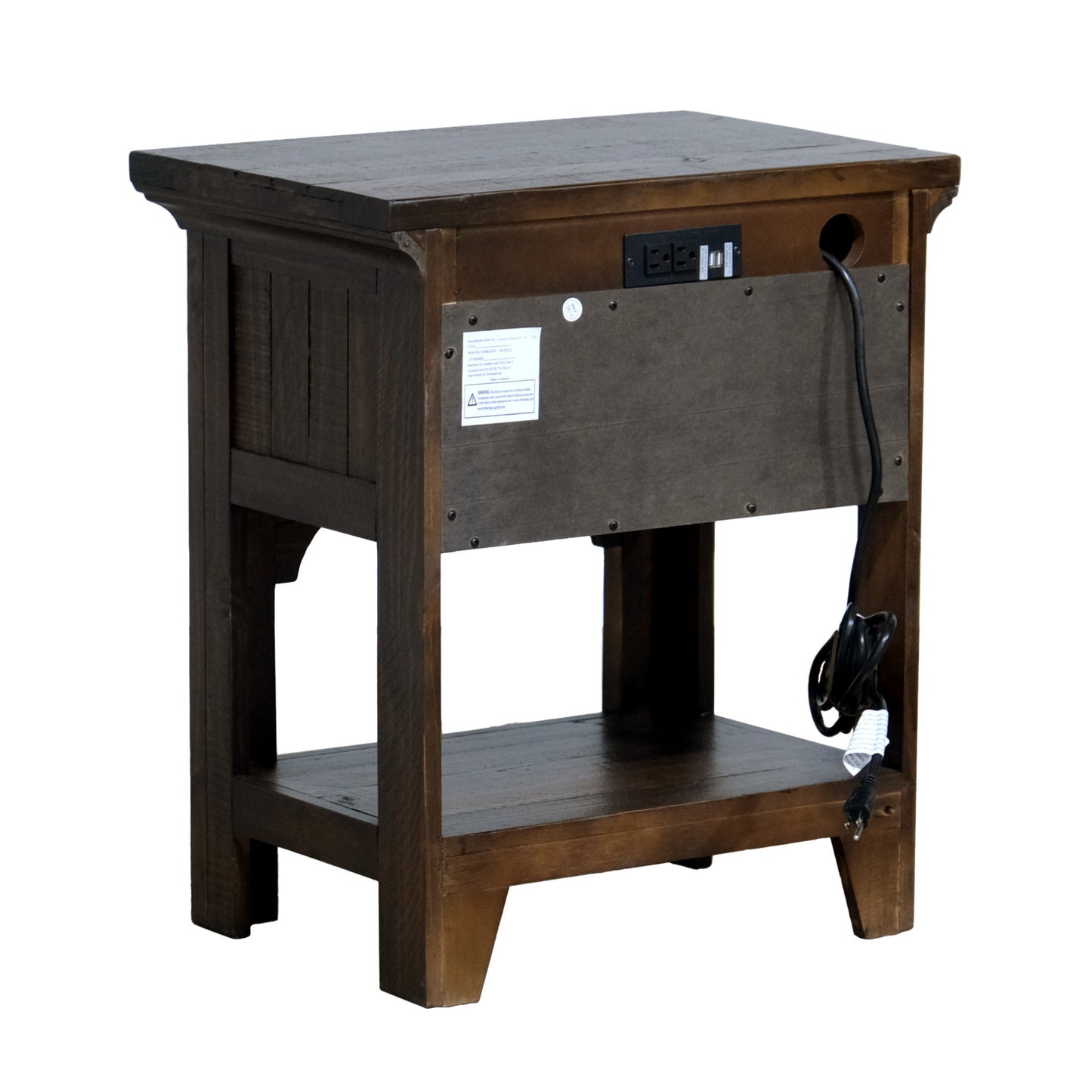 Verna - 1 Drawer Nightstand - Brown