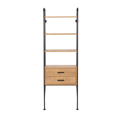 Lean - Industrial Bookcase - Black / Brown