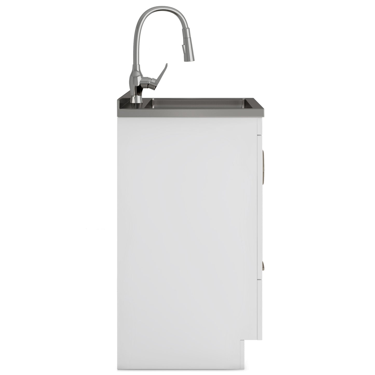 Reed - Deluxe Laundry Cabinet With Pull-Out Faucet And Stainless Steel Sink