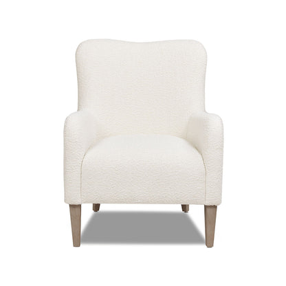 Nimbus - Curved Accent Chair - Ivory White