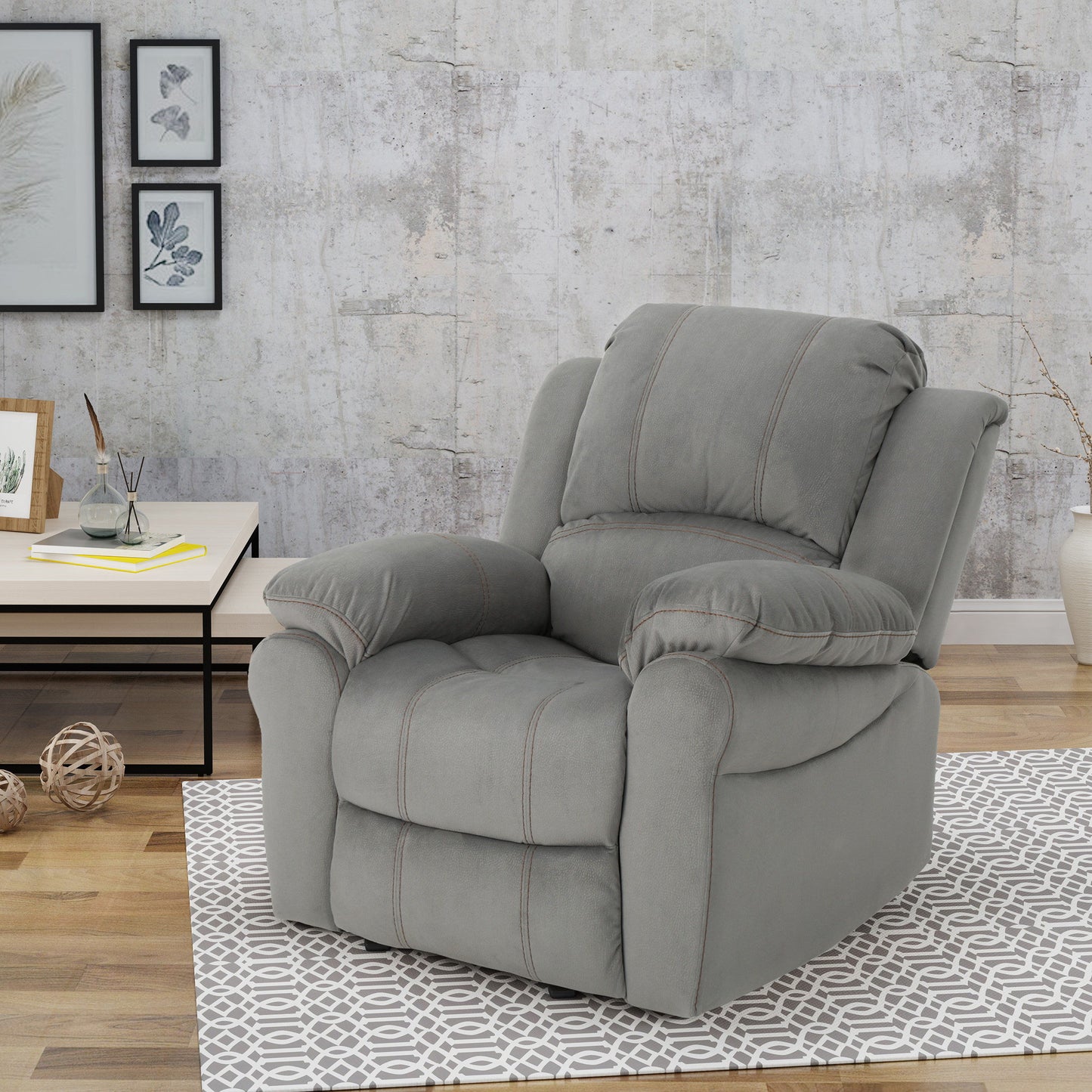 Wide - Manual Glider Standard Recliner - Gray