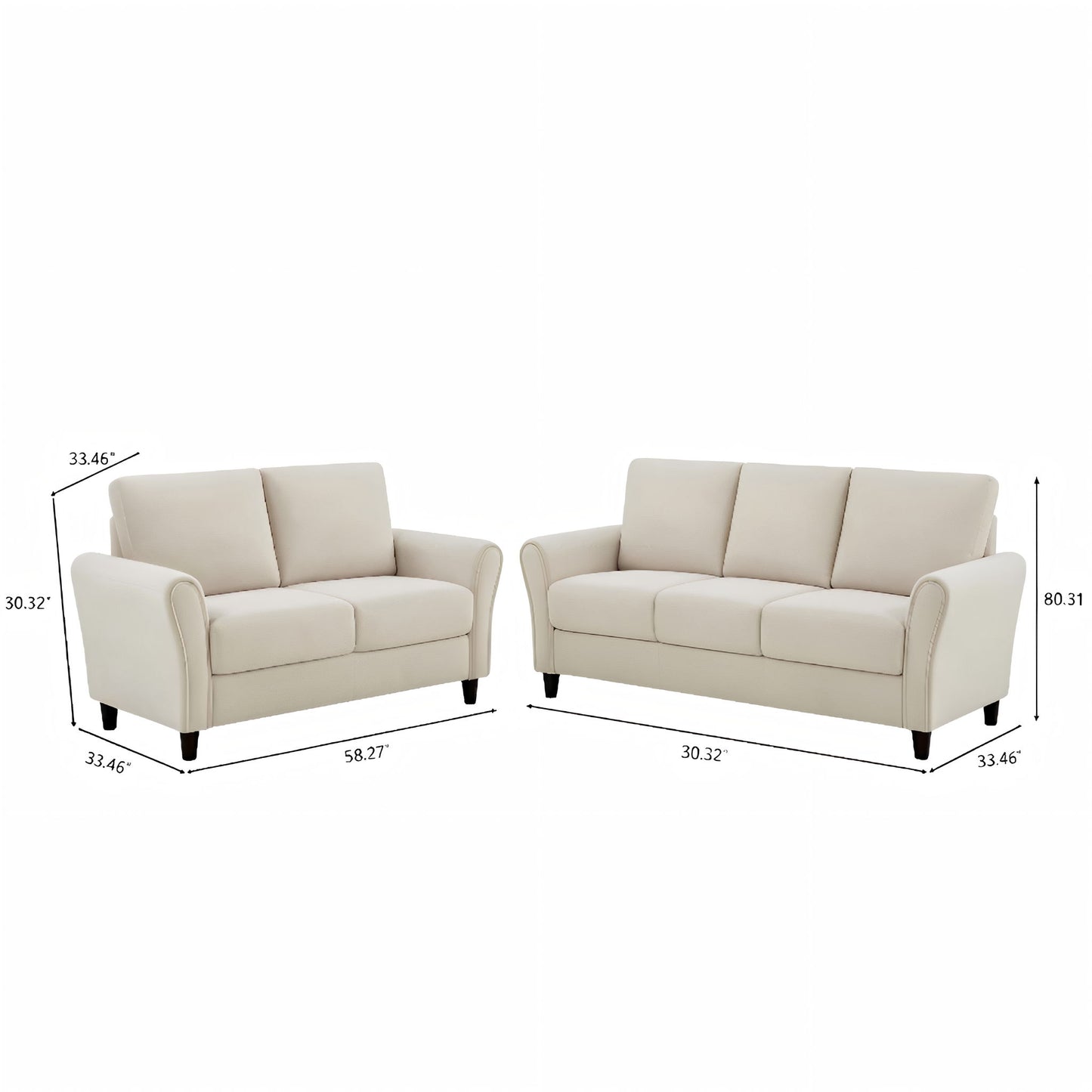 Patricia - 2 Piece Sofa Set