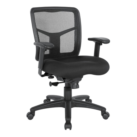 ProGrid¨ Mesh Back Manager's Chair with Height Adjustable Arms and Ratchet Back with Coal FreeFlex Fabric