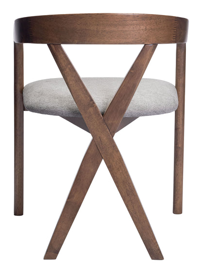 Cairo - Dining Chair - Dove Gray & Walnut