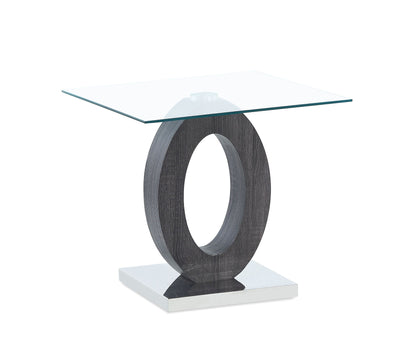 Tracker - End Table - Brown White