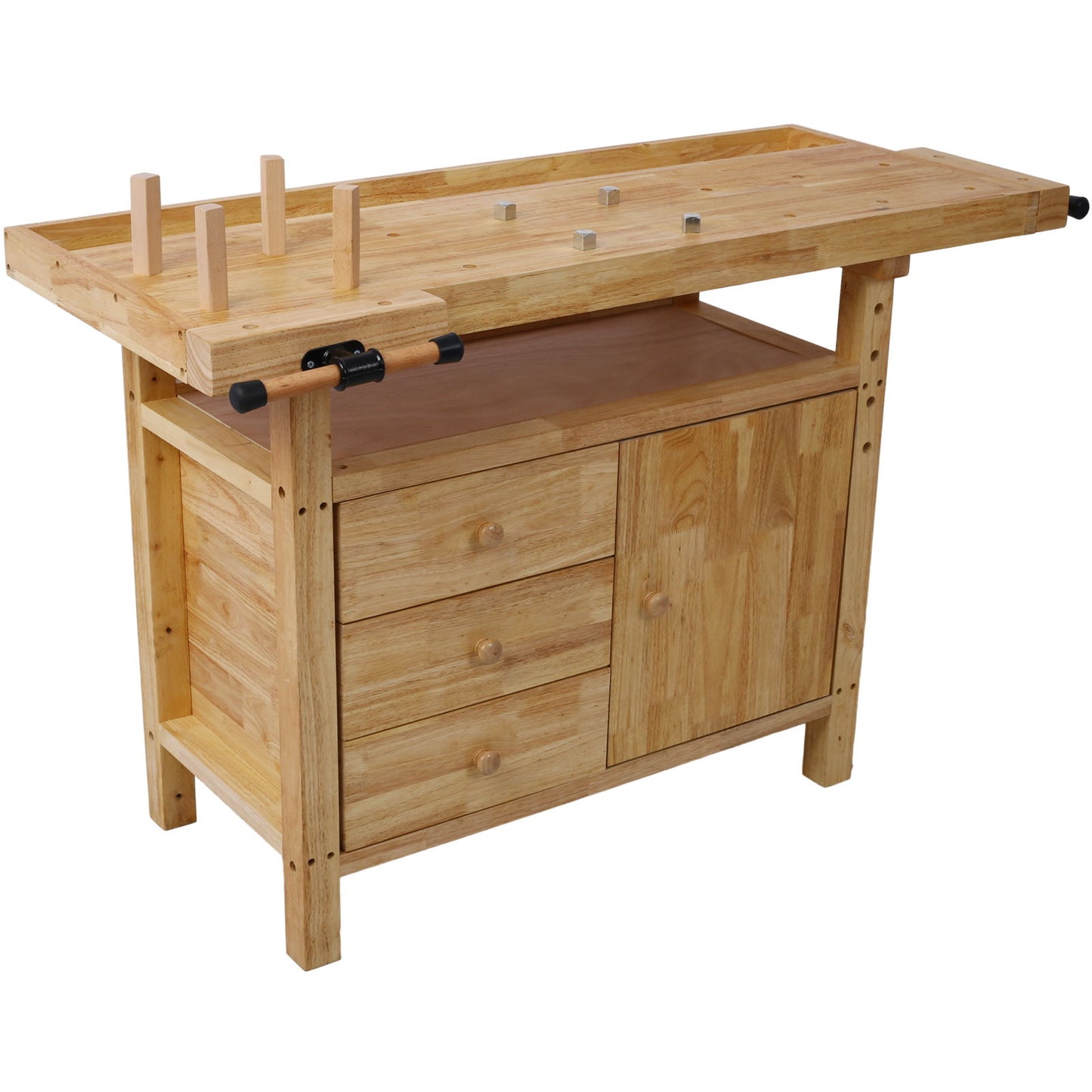 Wood Workbench For Garage Workshop And Home - Natural