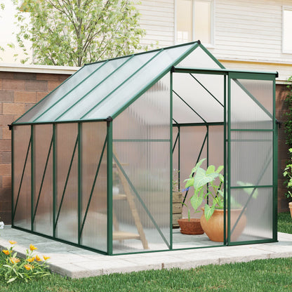 Polycarbonate Greenhouse Raised Base And Anchor Aluminum Heavy Duty Walk-In Greenhouses For Outdoor Backyard In All Season