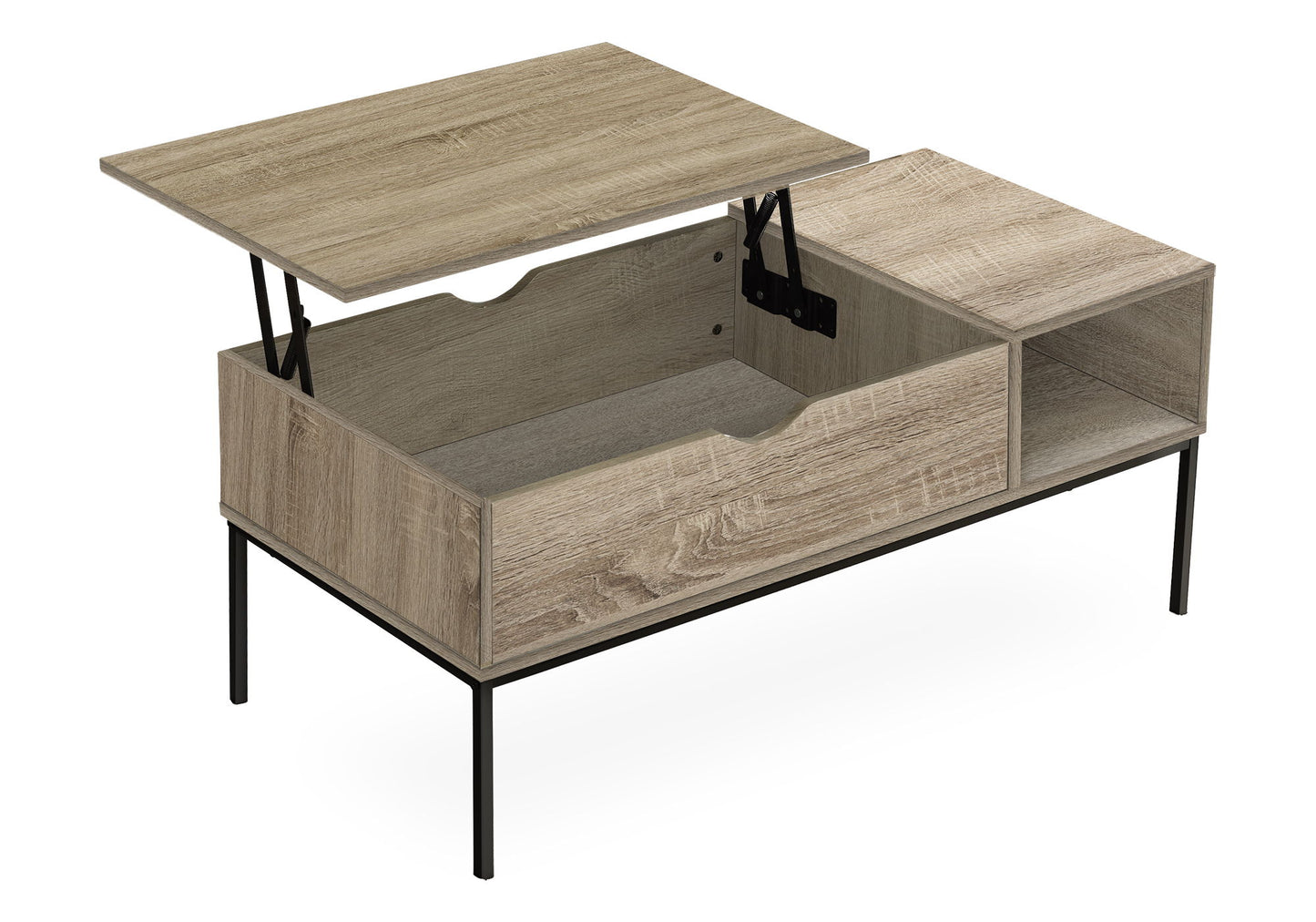 Table, Rectangular, Cocktail, Functional Lift-Top, Contemporary & Modern