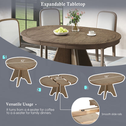 Extendable Dining Table With Sturdy Crossed Legs