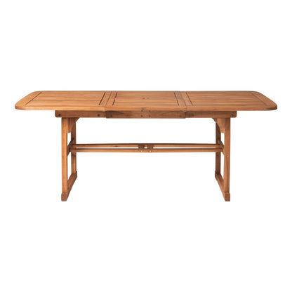 Modern Slat Top Solid Acacia Wood Butterfly Outoor Dining Table