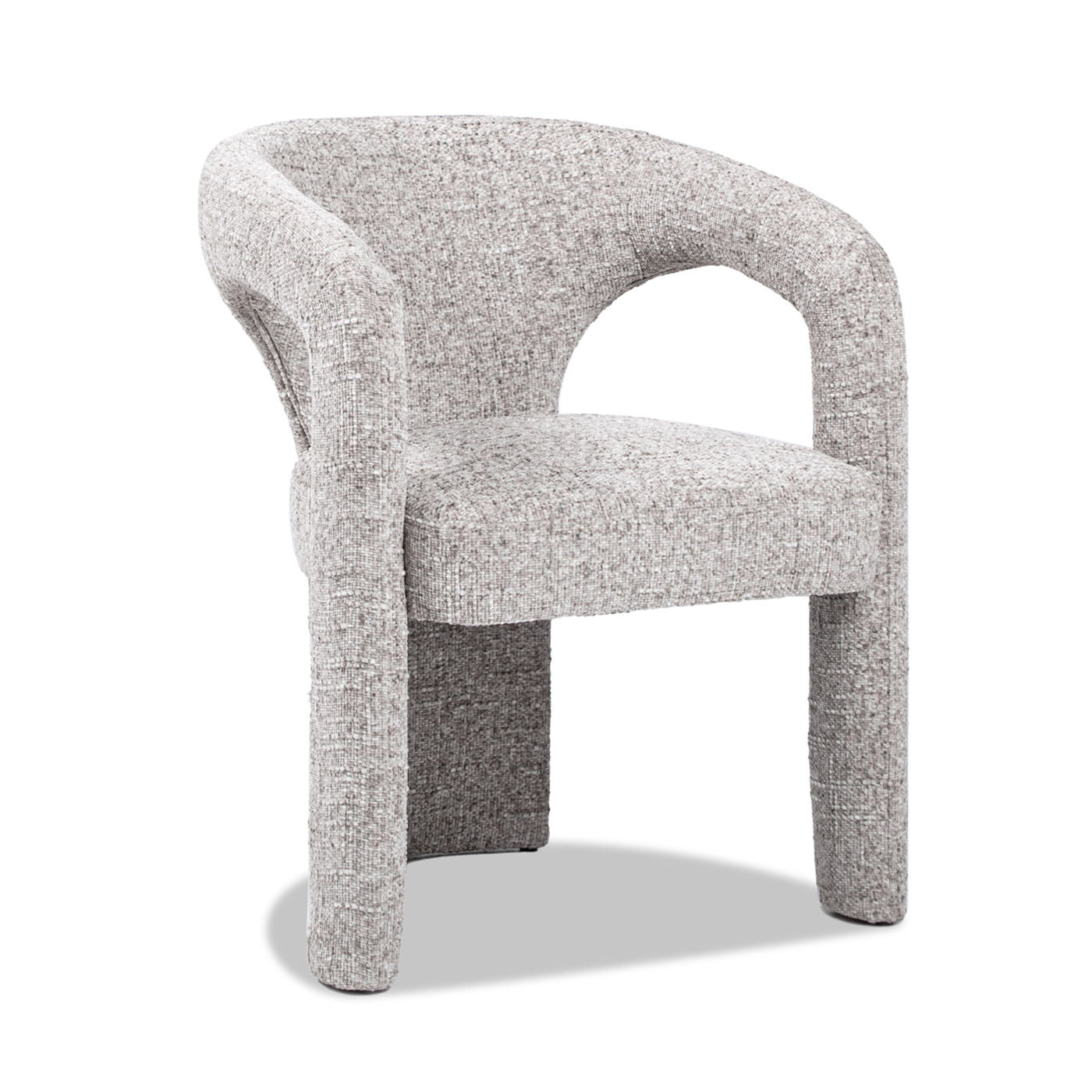 Sydney - Fully Upholstered Barrel Dining Chair - Multi Greige Beige