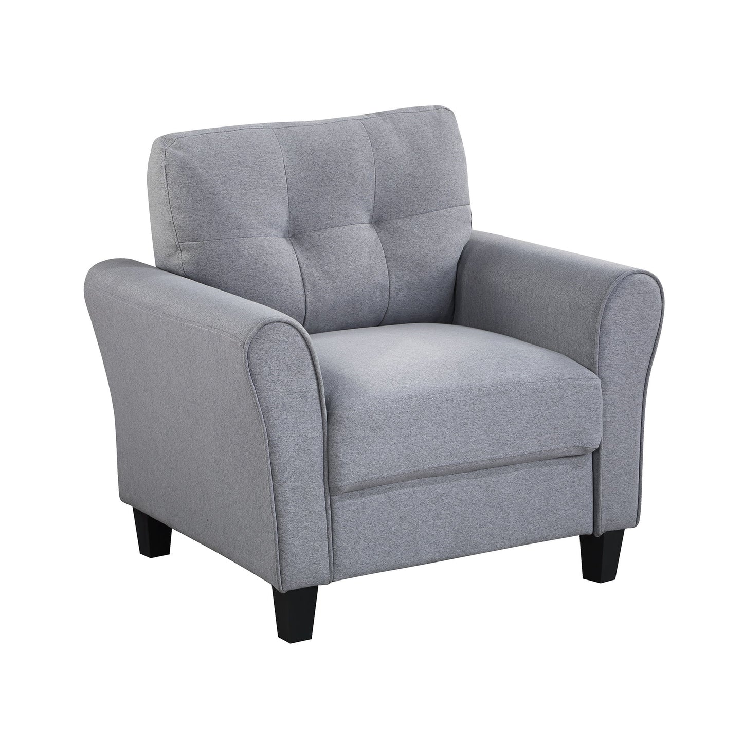 Modern Living Room Armchair Linen Upholstered Couch Furniture For Home Or Office