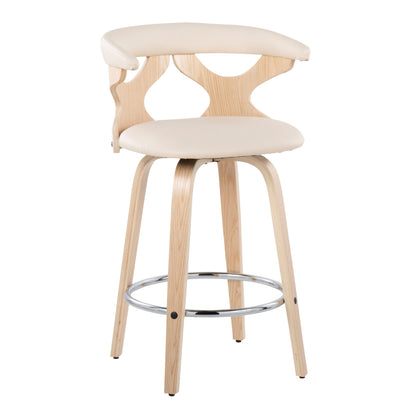 Gardenia - Mid Century Modern Fixed Height Counter Stool With Swivel (Set of 2)