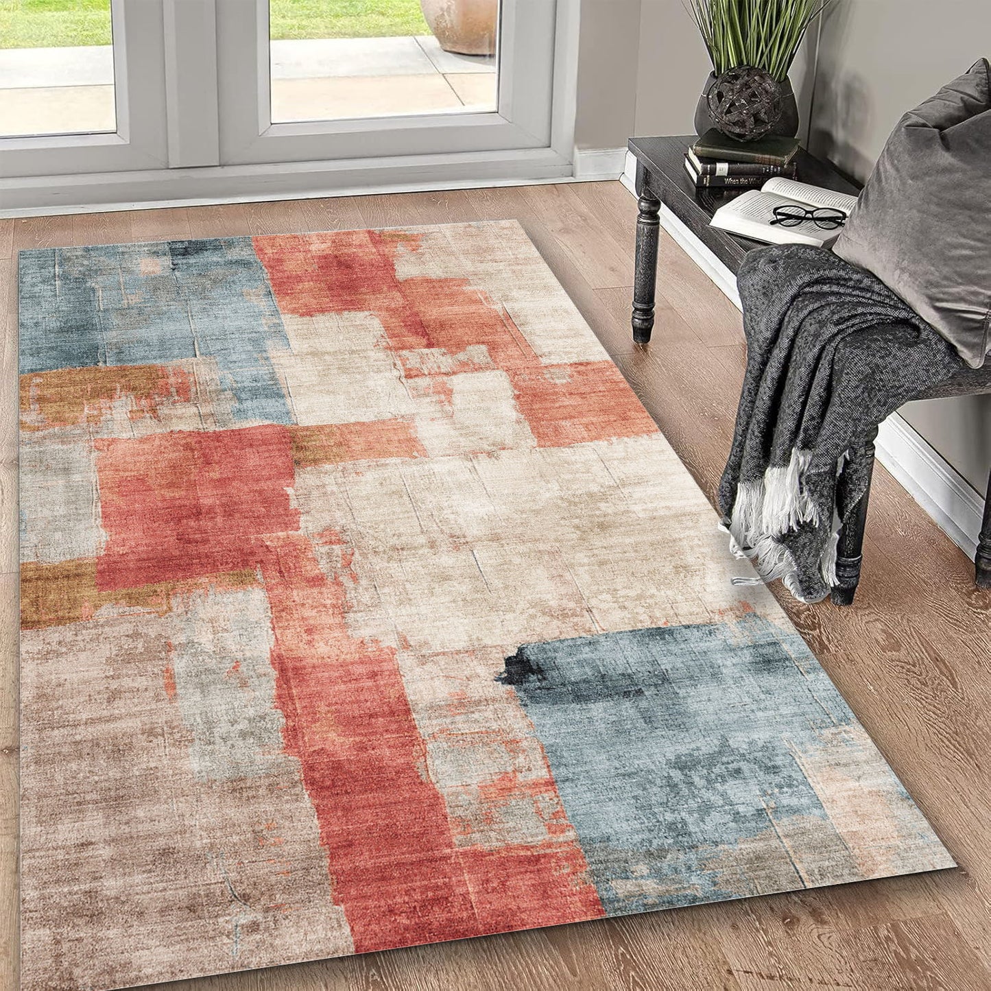 Toucan - Washable Non - Slip Area Rug - Ivory Multi