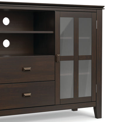 Artisan - Tall TV Media Stand - Dark Chestnut Brown
