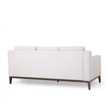 Comfy 3 Seat Sofa With Wooden Legs, Modern For Living Room And Study - Light Gray