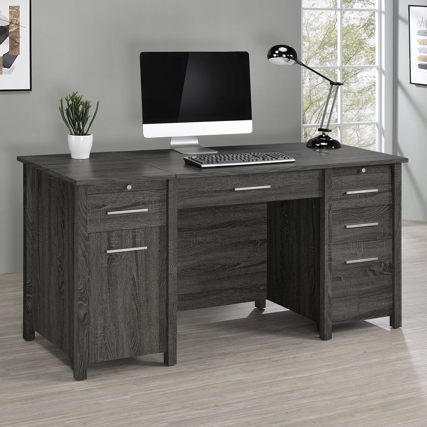 Rayna - 4 Drawer Office Desk With Lift-Top