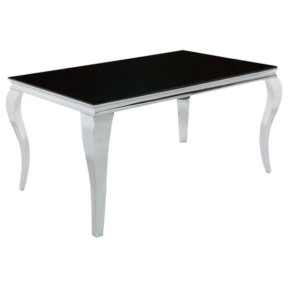5 Piece Dining Set With Upholstery, Rectangular Table - Black